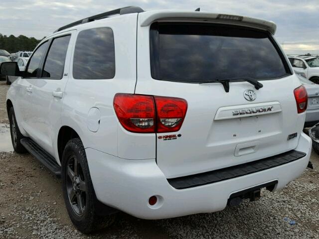 5TDZY5G17ES051771 - 2014 TOYOTA SEQUOIA SR WHITE photo 3