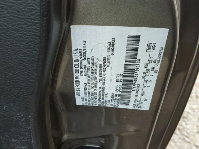 1FAFP40482F190734 - 2002 FORD MUSTANG GRAY photo 10