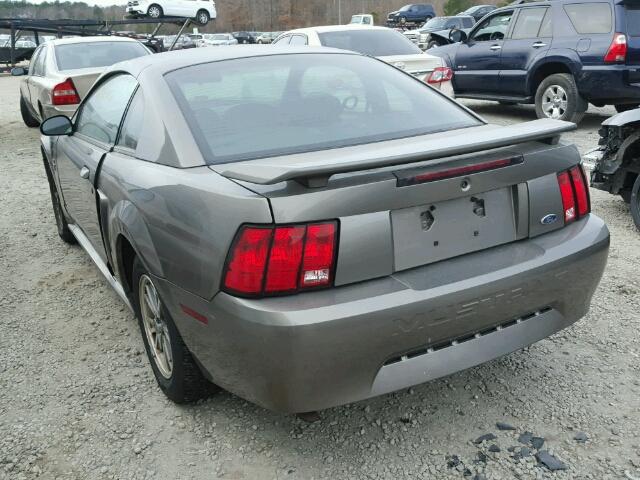 1FAFP40482F190734 - 2002 FORD MUSTANG GRAY photo 3