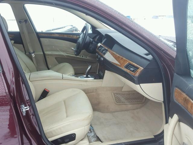 WBANV93548C130101 - 2008 BMW 535 XI BURGUNDY photo 5