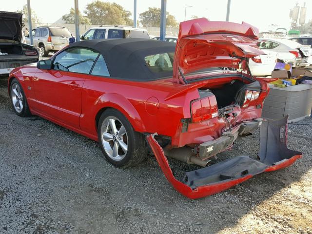 1ZVHT85H575266759 - 2007 FORD MUSTANG GT RED photo 3