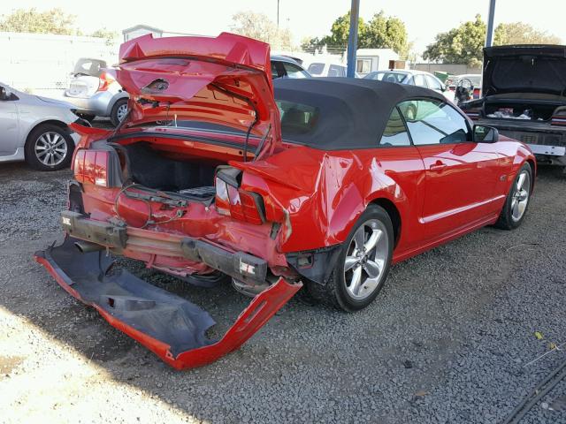 1ZVHT85H575266759 - 2007 FORD MUSTANG GT RED photo 4