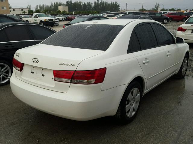 5NPET46C77H243808 - 2007 HYUNDAI SONATA GLS WHITE photo 4