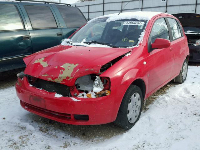 KL1TD66678B110048 - 2008 CHEVROLET AVEO BASE RED photo 2