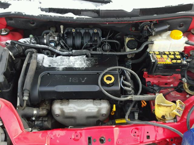 KL1TD66678B110048 - 2008 CHEVROLET AVEO BASE RED photo 7