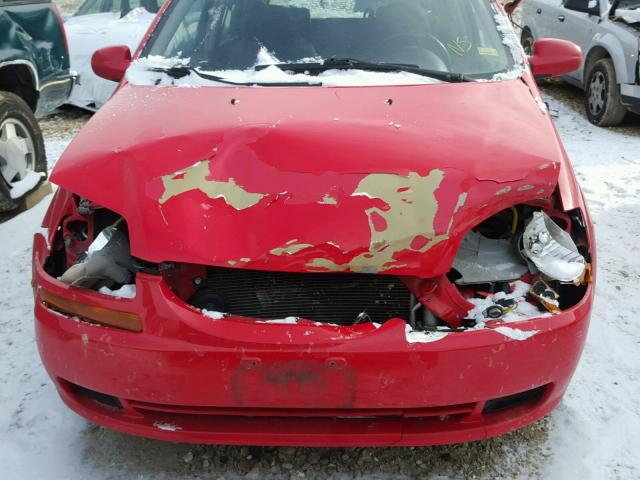 KL1TD66678B110048 - 2008 CHEVROLET AVEO BASE RED photo 9