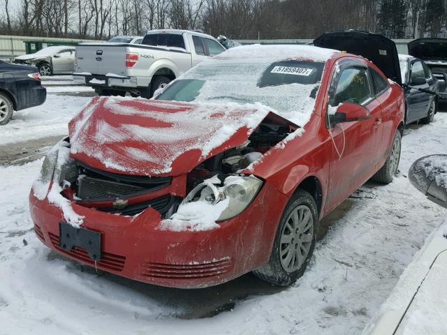 1G1AT18H697153085 - 2009 CHEVROLET COBALT LT RED photo 2