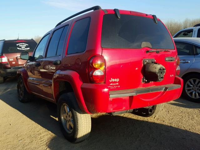 1J4GL58KX2W305587 - 2002 JEEP LIBERTY LI RED photo 3