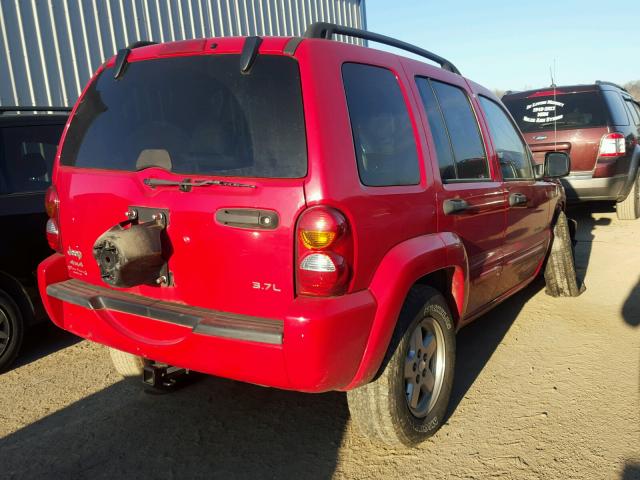 1J4GL58KX2W305587 - 2002 JEEP LIBERTY LI RED photo 4