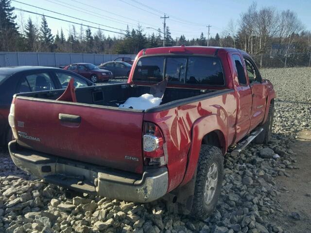 5TEUX42N49Z659936 - 2009 TOYOTA TACOMA ACC RED photo 4