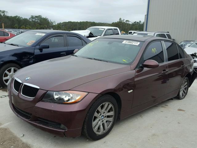 WBAVB135X6PS66698 - 2006 BMW 325 I RED photo 2