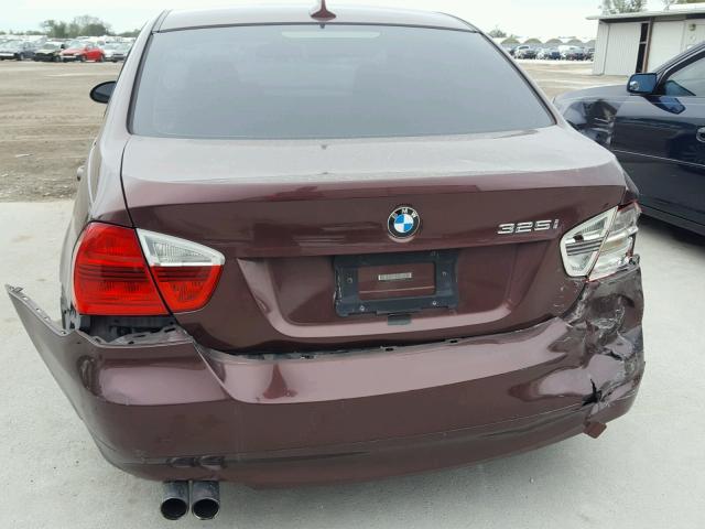 WBAVB135X6PS66698 - 2006 BMW 325 I RED photo 9