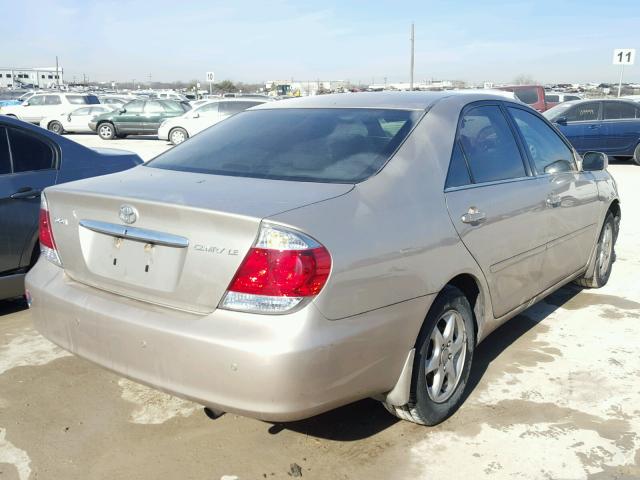 4T1BE32K05U052623 - 2005 TOYOTA CAMRY LE BEIGE photo 4