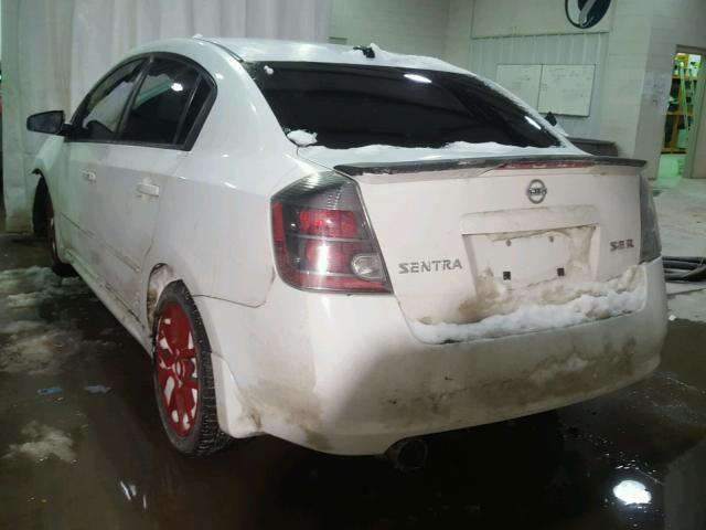 3N1BB61E48L653304 - 2008 NISSAN SENTRA SE- WHITE photo 3