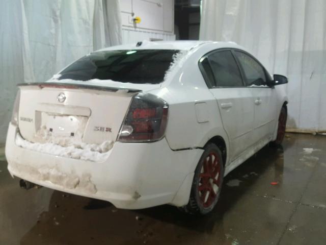 3N1BB61E48L653304 - 2008 NISSAN SENTRA SE- WHITE photo 4