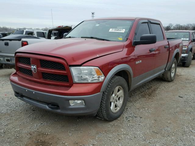 1D3HB13P29S744915 - 2009 DODGE RAM 1500 RED photo 2