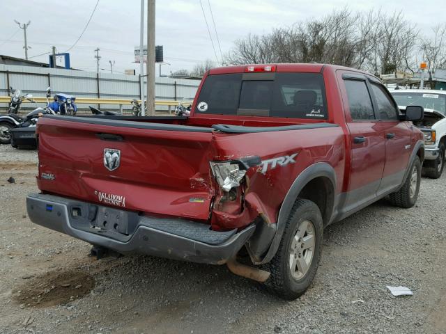 1D3HB13P29S744915 - 2009 DODGE RAM 1500 RED photo 4