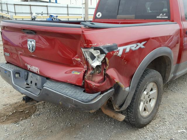 1D3HB13P29S744915 - 2009 DODGE RAM 1500 RED photo 9