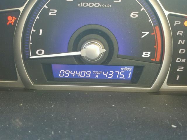 JHMFA16847S006486 - 2007 HONDA CIVIC EX შავი ფოტო 8