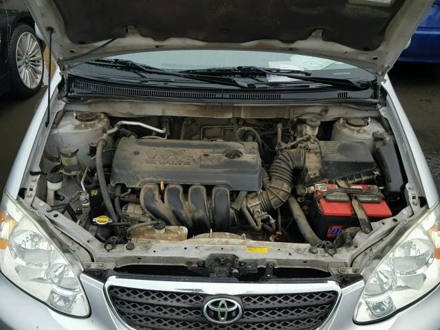 1NXBR32E67Z848679 - 2007 TOYOTA COROLLA CE SILVER photo 7