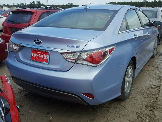 KMHEC4A4XDA076715 - 2013 HYUNDAI SONATA HYB BLUE photo 4