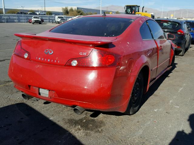 JNKCV54E14M800675 - 2004 INFINITI G35 RED photo 4