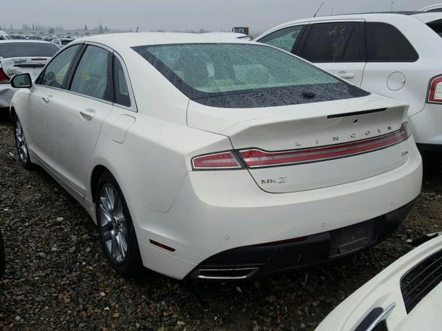 3LN6L2LU3DR816875 - 2013 LINCOLN MKZ HYBRID WHITE photo 3