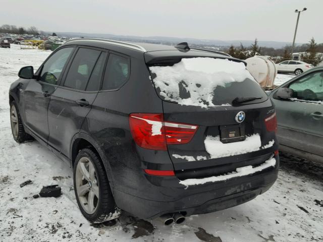 5UXWX9C51H0T00187 - 2017 BMW X3 XDRIVE2 BLACK photo 3
