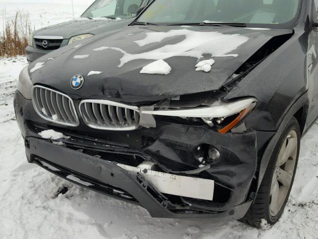 5UXWX9C51H0T00187 - 2017 BMW X3 XDRIVE2 BLACK photo 9
