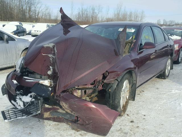 2G1WC58R079269108 - 2007 CHEVROLET IMPALA LT RED photo 2