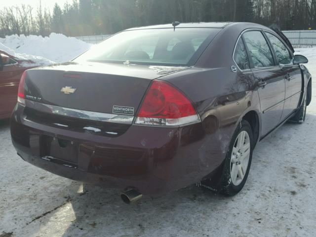 2G1WC58R079269108 - 2007 CHEVROLET IMPALA LT RED photo 4