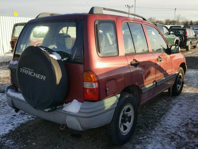 2CNBJ13C5Y6923199 - 2000 CHEVROLET TRACKER RED photo 4