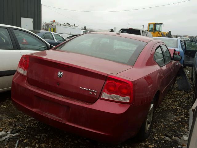 2B3CA3CV3AH223022 - 2010 DODGE CHARGER SX RED photo 4