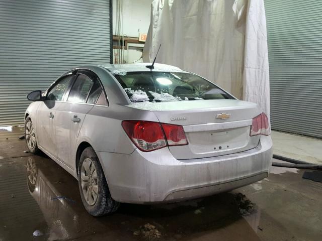 1G1PC5SH2C7203854 - 2012 CHEVROLET CRUZE LS SILVER photo 3