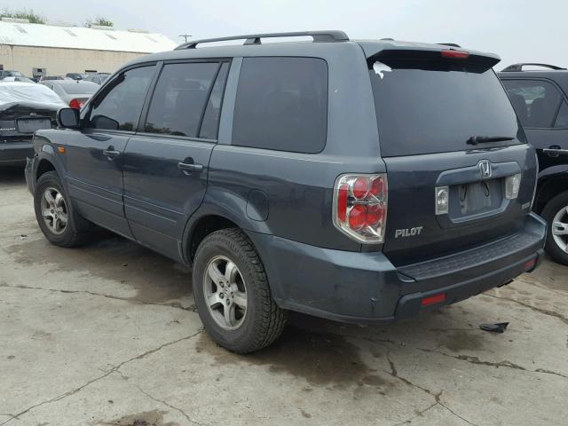 2HKYF18616H515424 - 2006 HONDA PILOT EX TEAL photo 3