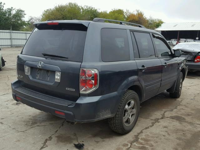 2HKYF18616H515424 - 2006 HONDA PILOT EX TEAL photo 4