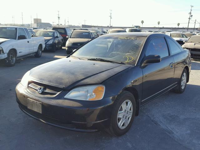 1HGEM22533L018169 - 2003 HONDA CIVIC LX BLACK photo 2