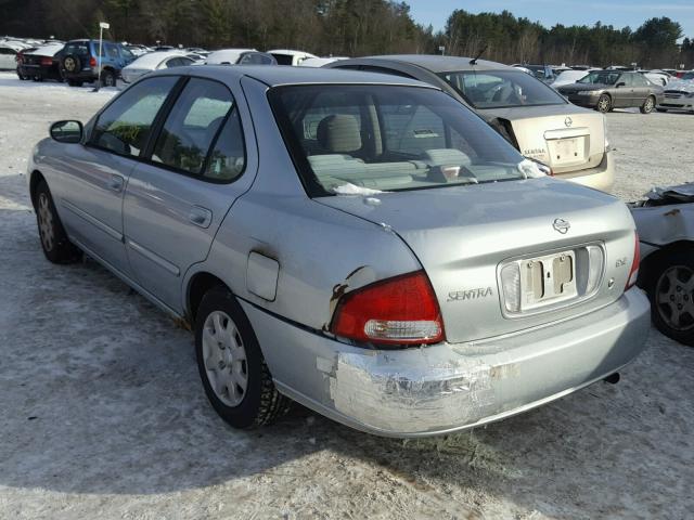 3N1CB51D12L654505 - 2002 NISSAN SENTRA XE SILVER photo 3