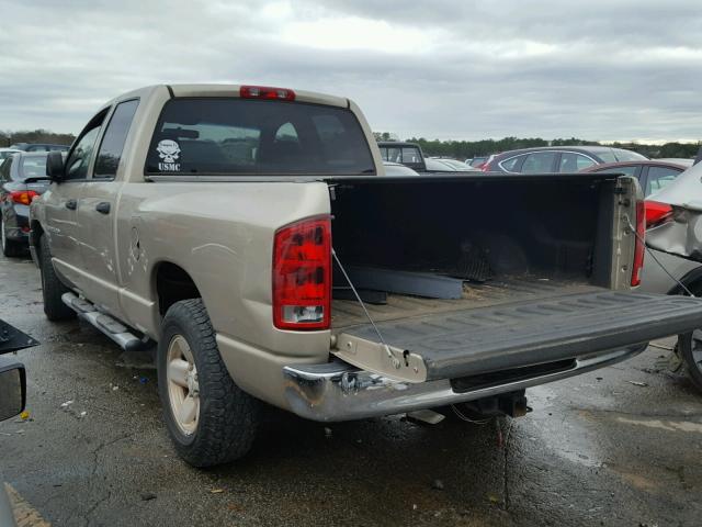 1D7HA18N83S159367 - 2003 DODGE RAM 1500 S TAN photo 3