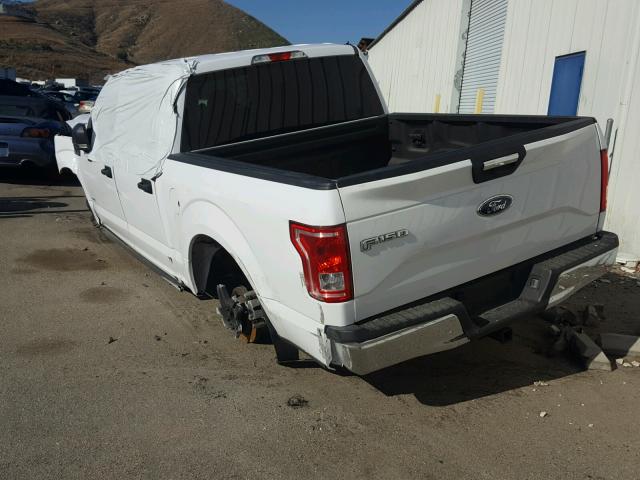 1FTEW1CP6GKE03708 - 2016 FORD F150 SUPER WHITE photo 3