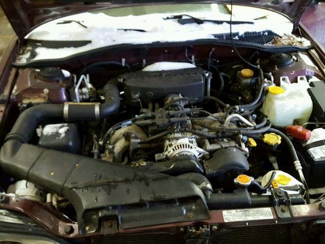 4S3BH6866Y7655909 - 2000 SUBARU LEGACY OUT BURGUNDY photo 7