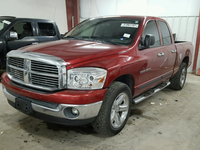 1D7HA18P57S111400 - 2007 DODGE RAM 1500 S MAROON photo 2