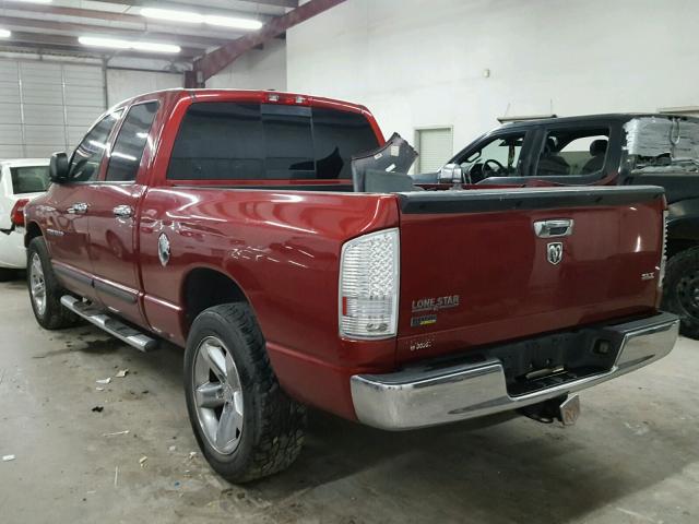 1D7HA18P57S111400 - 2007 DODGE RAM 1500 S MAROON photo 3