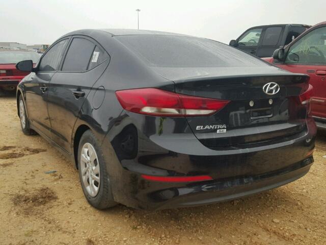 5NPD74LF3JH226770 - 2018 HYUNDAI ELANTRA SE BLACK photo 3