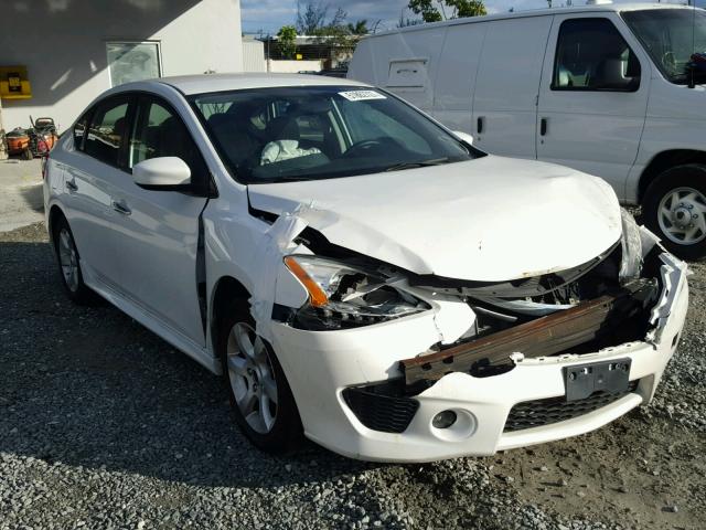 3N1AB7AP6DL669016 - 2013 NISSAN SENTRA S WHITE photo 1