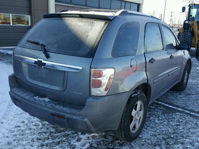 2CNDL23F056182054 - 2005 CHEVROLET EQUINOX LS GRAY photo 4