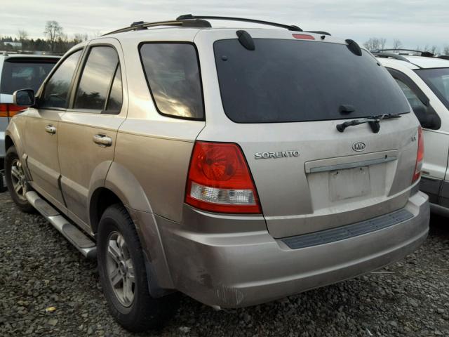 KNDJC733255439477 - 2005 KIA SORENTO EX GOLD photo 3