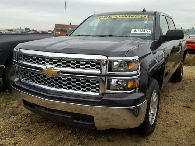 3GCPCREH6EG425587 - 2014 CHEVROLET SILVERADO BLACK photo 2