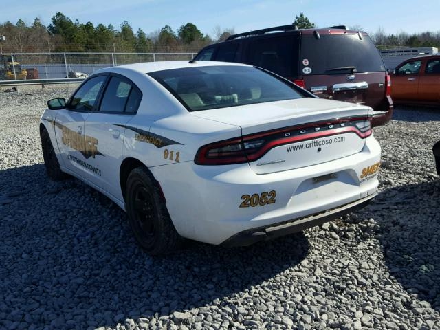 2C3CDXAGXFH772052 - 2015 DODGE CHARGER PO WHITE photo 3