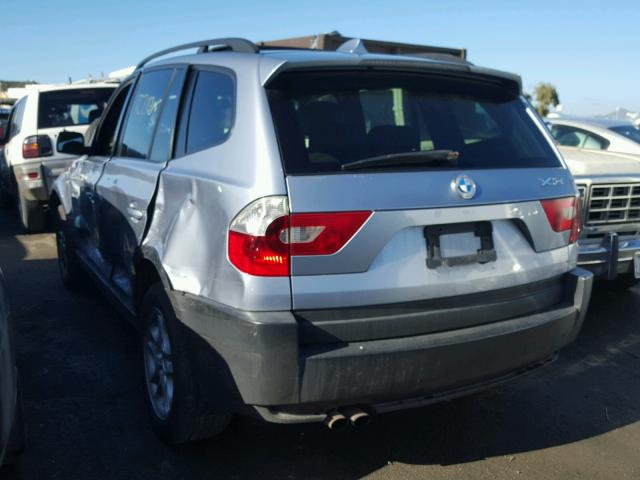 WBXPA73454WB27340 - 2004 BMW X3 2.5I BLUE photo 3